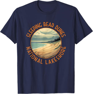 Sleeping Bear Dunes National Lakeshore Distressed Circle T-Shirt - T-Shirt | Navy
