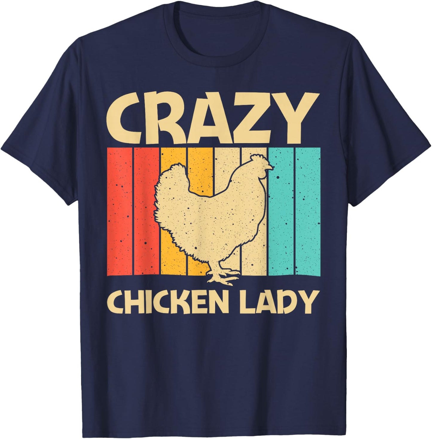 Funny Chicken Art Mom Chicken Farmer Poultry Lover T-Shirt - T-Shirt | Navy