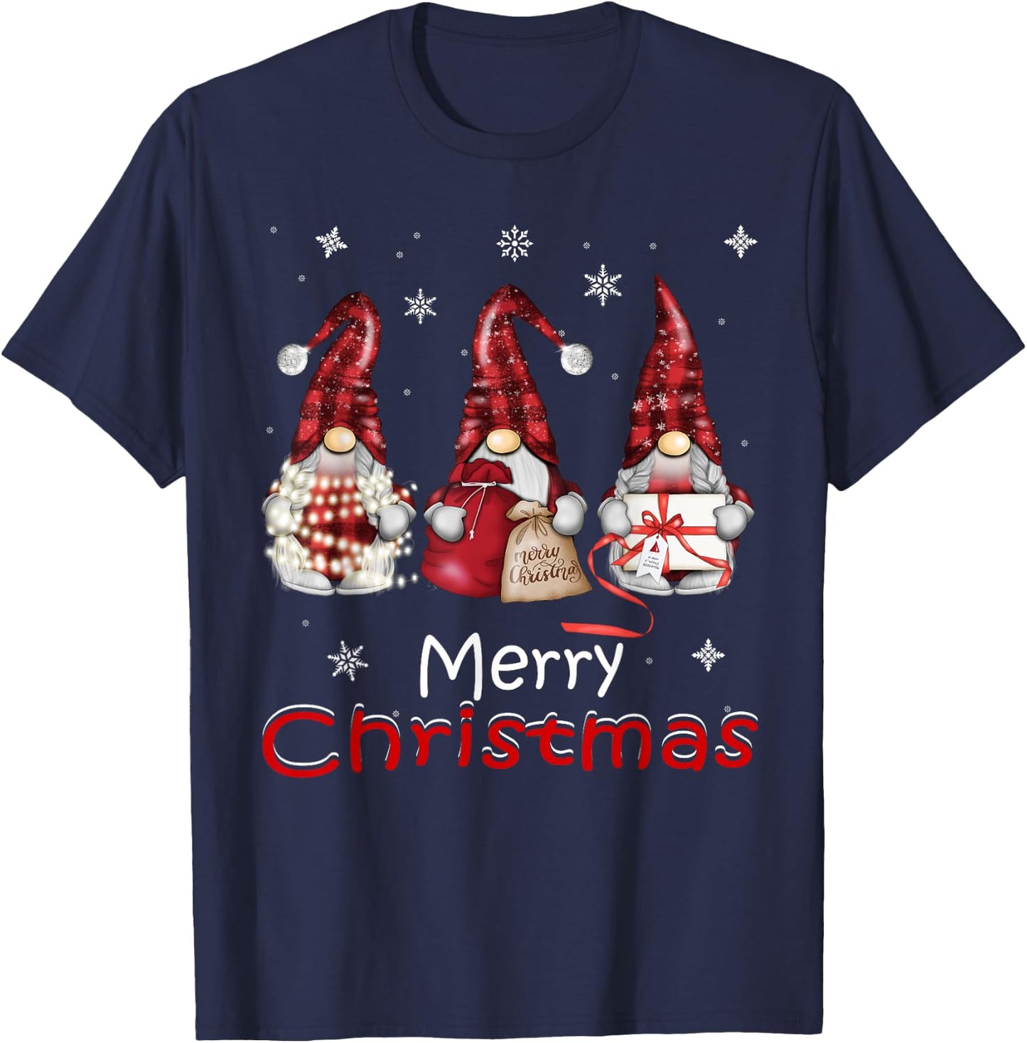 Gnome Gifts Funny Family Christmas Shirts Women 2024 T-Shirt - T-Shirt | Navy