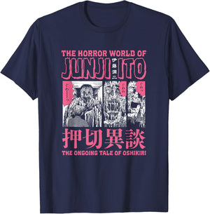 Junji Ito Ongoing Tale Pink Edit T-Shirt - T-Shirt | Navy