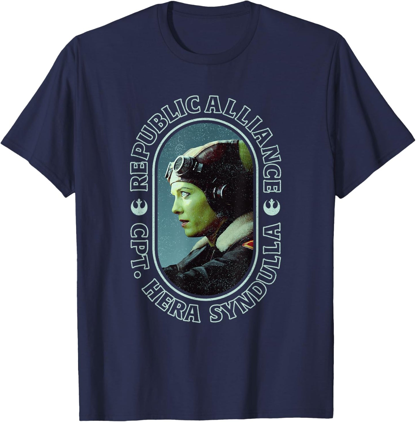 Star Wars: Ahsoka Captain Hera Syndulla Oval Portrait T-Shirt - T-Shirt | Navy