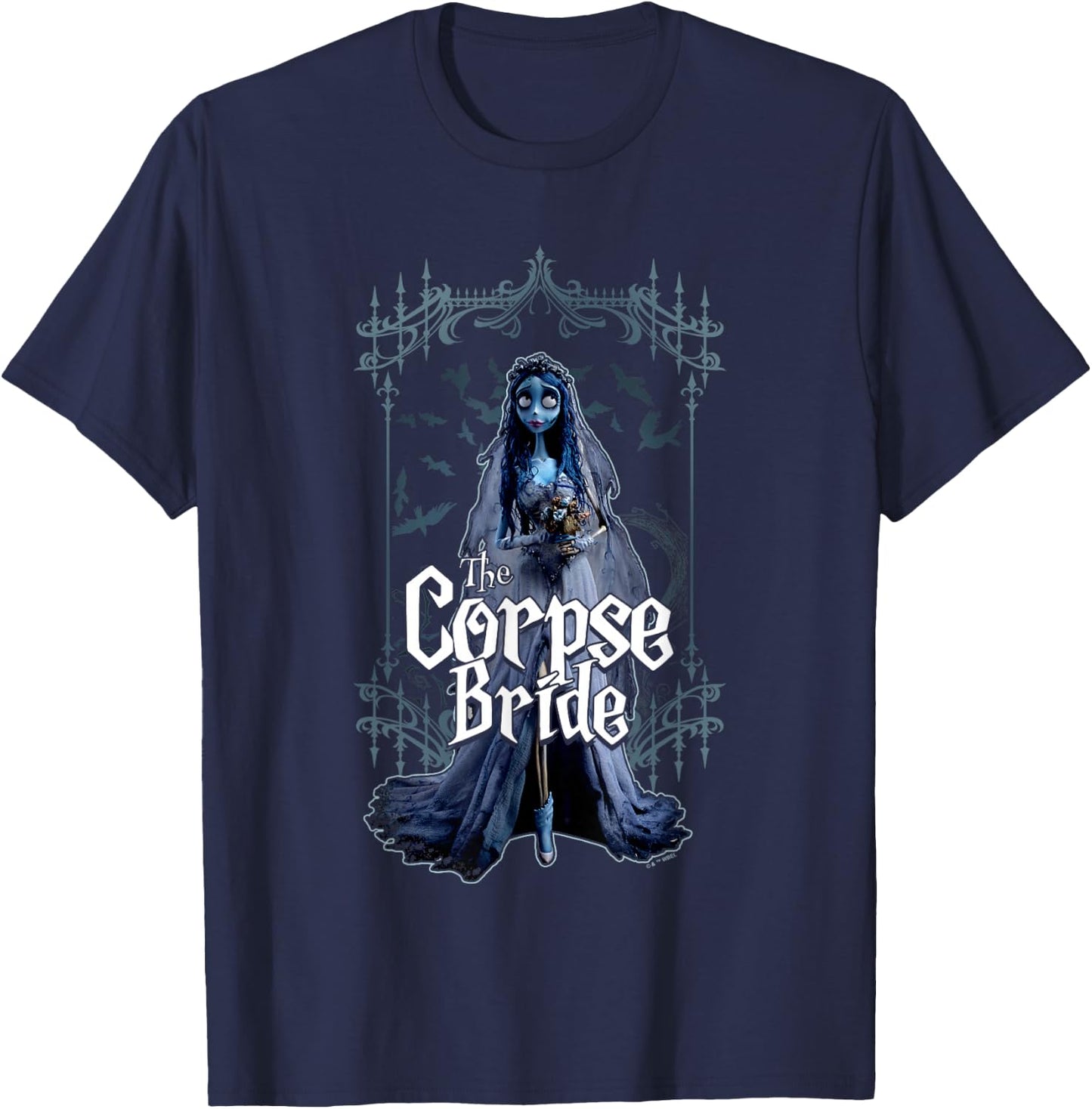 Corpse Bride Emily The Corpse Bride Scary Frame Portrait T-Shirt - T-Shirt | Navy