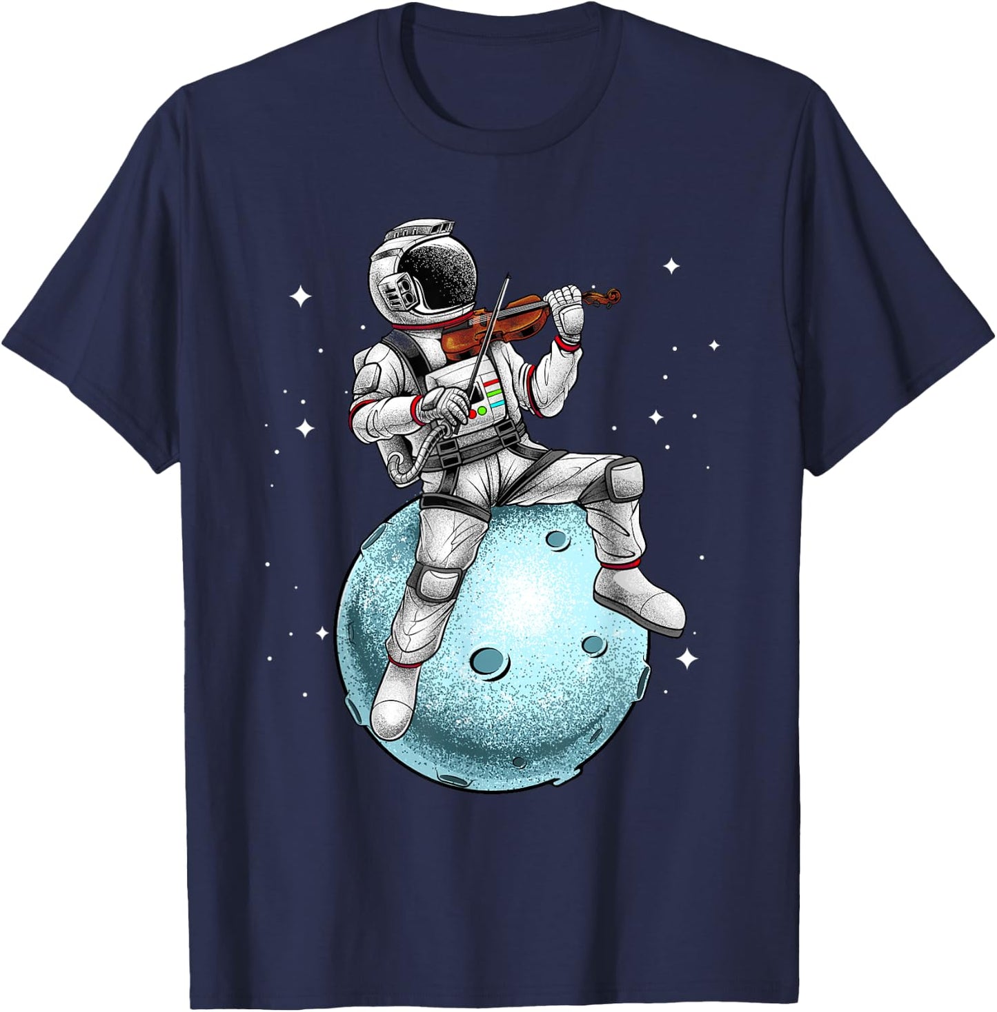 Cool Violin Player Women Astronaut Music Lover Viola T-Shirt - T-Shirt | Navy