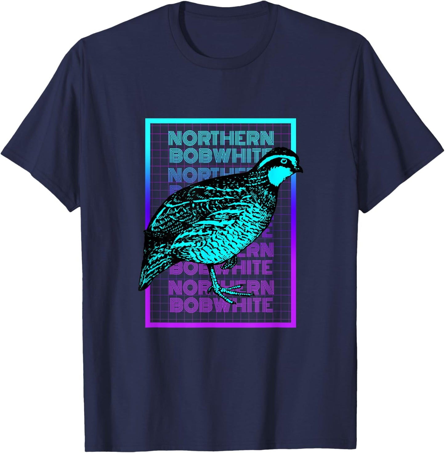 Northern Bobwhite Bird Vintage Retro Northern Bobwhite T-Shirt - T-Shirt | Navy