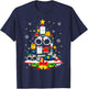 Police Christmas Tree Lights Funny Police Lover T-Shirt - T-Shirt | Navy