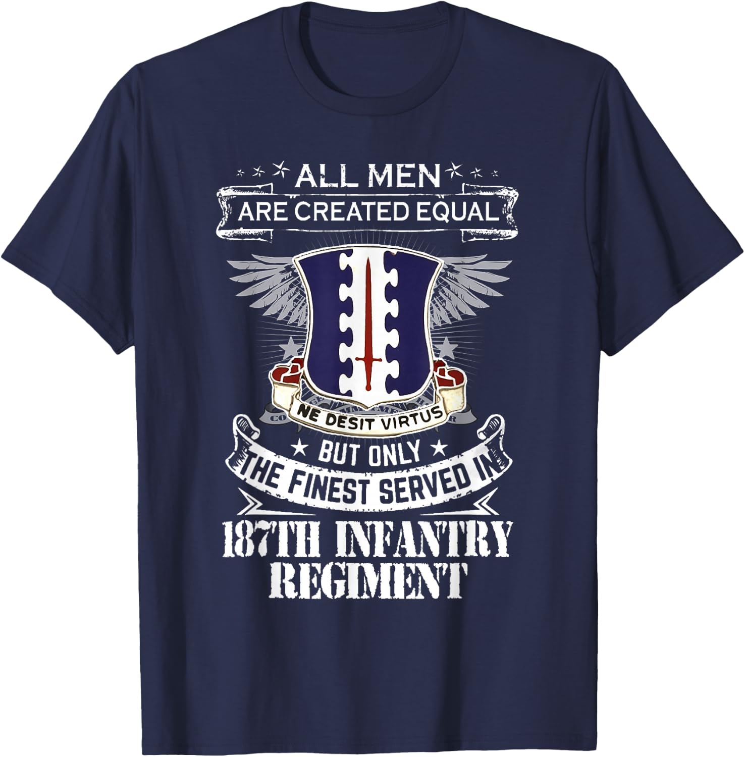187th Infantry Regiment US Army T-Shirt - T-Shirt | Navy
