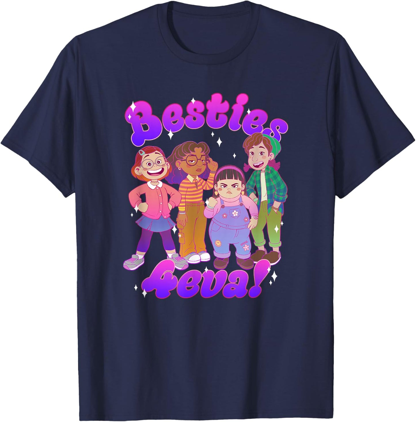 Disney Pixar Turning Red Group Shot Besties 4eva T-Shirt - T-Shirt | Navy