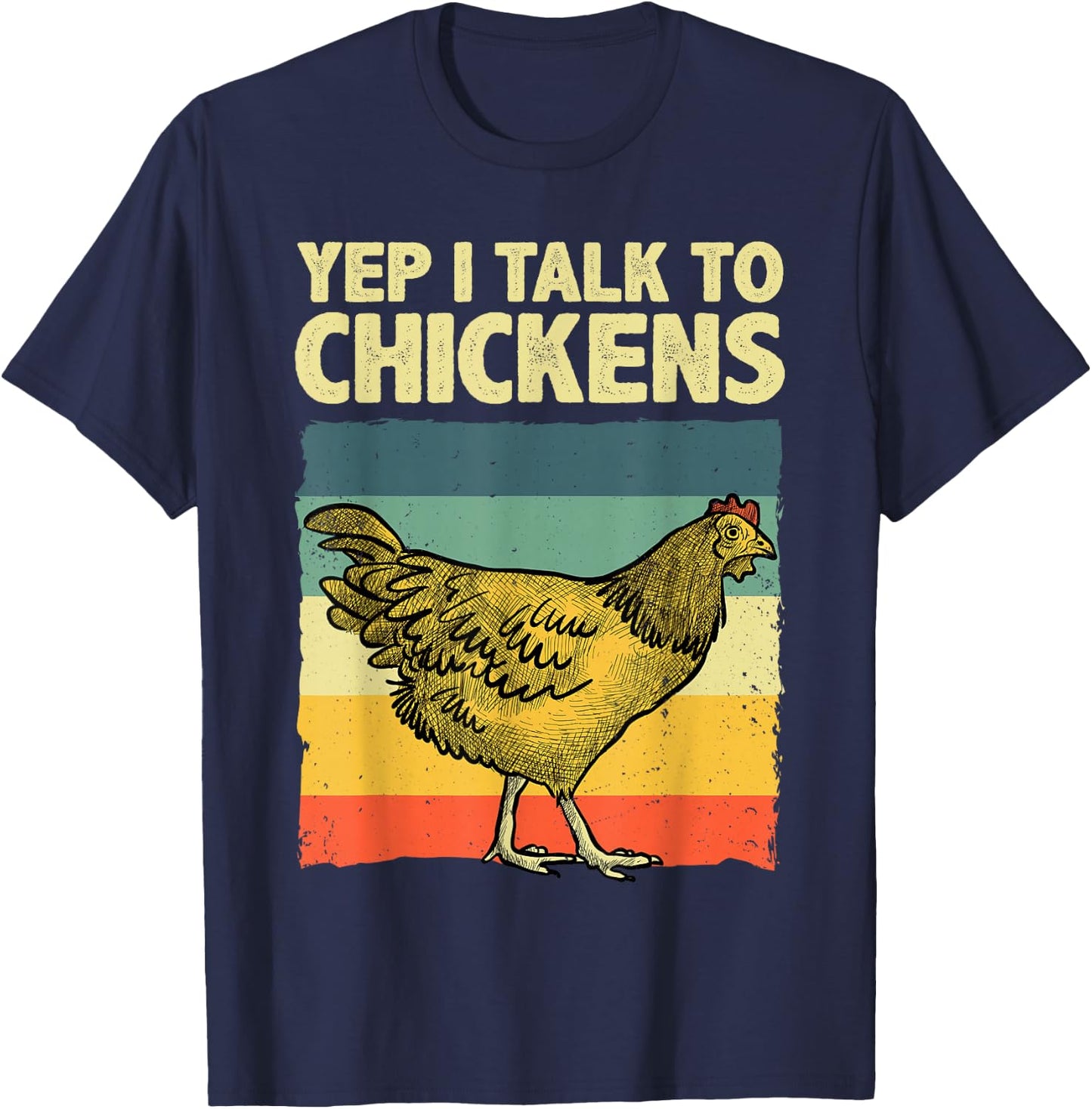 Funny Chicken Art Women Kids Poultry Chicken Farmer T-Shirt - T-Shirt | Navy