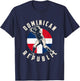 Vintage Dominican Baseball Batter Dominican Republic Flag T-Shirt - T-Shirt | Navy