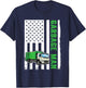 Garbage Man US Flag Garbage Truck T-Shirt - T-Shirt | Navy