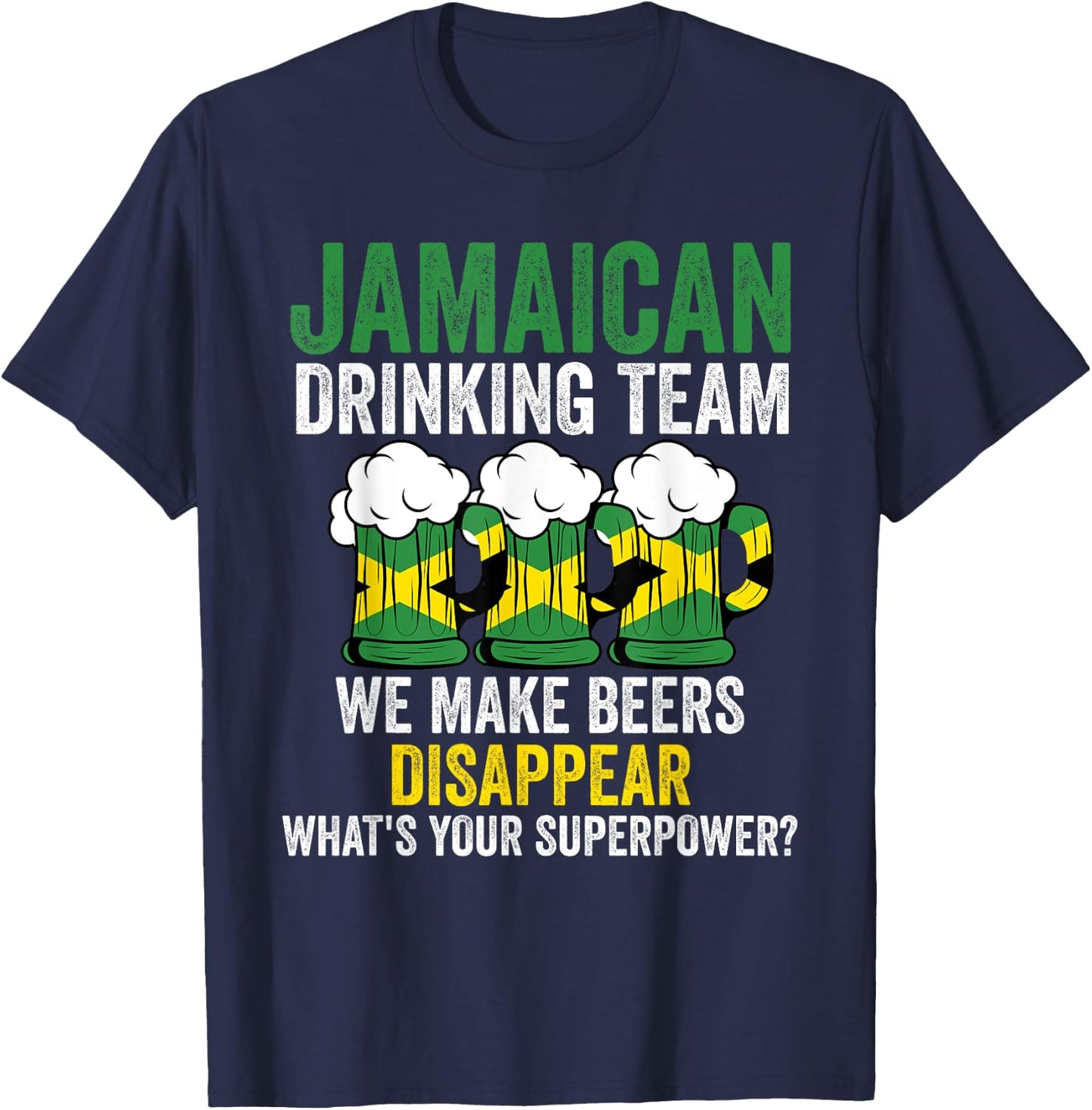 Jamaican drinking team make Jamaica Jamaican drinking team T-Shirt - T-Shirt | Navy