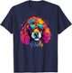 Watercolor Colorful Poodle Dogs T-Shirt - T-Shirt | Navy