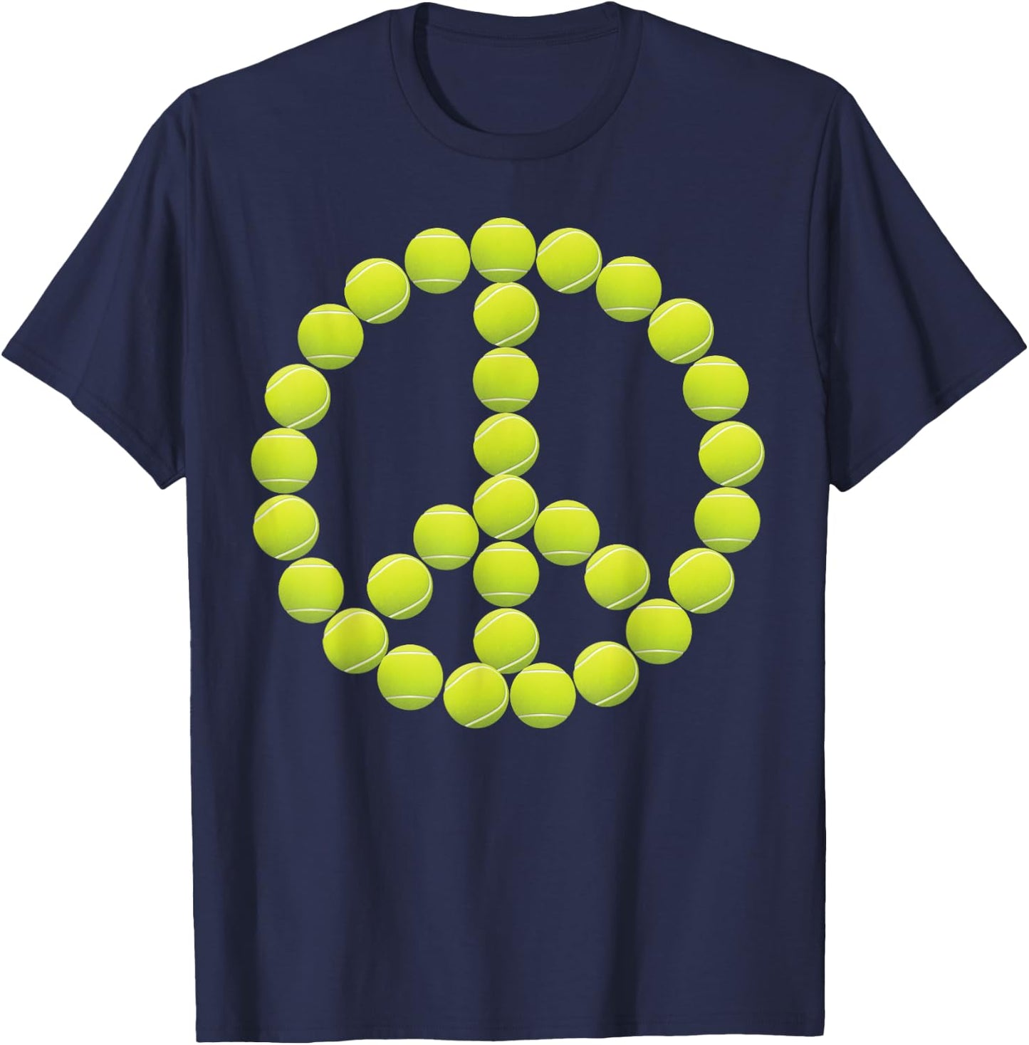 Peace Sign Tennis Ball Retro 70s 80s Costume Hippie Gift T-Shirt - T-Shirt | Navy