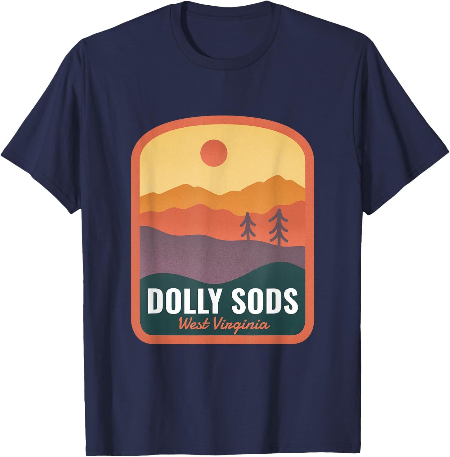 Dolly Sods Wilderness WV Sunset T-Shirt - T-Shirt | Navy
