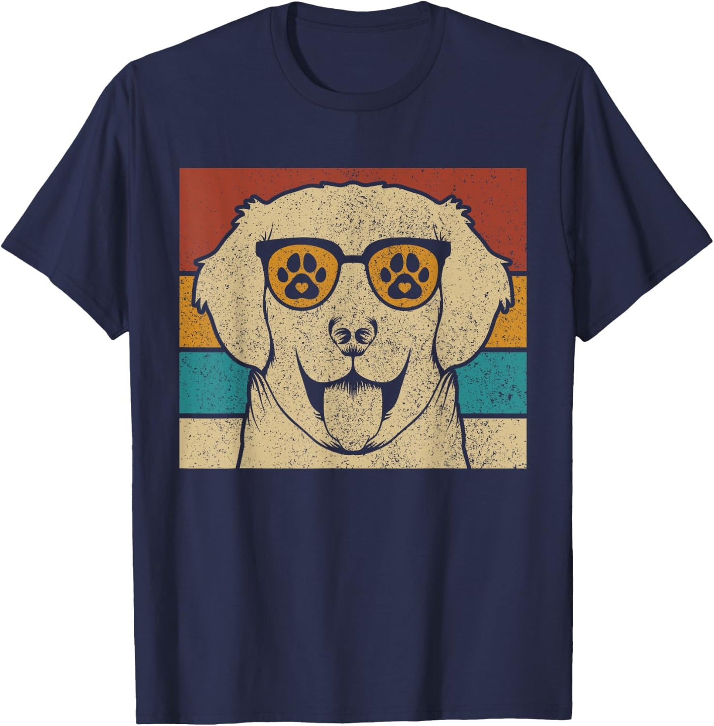 Dog Lover Owner Pet Outfit Animal Vintage Labrador Retriever Women Kids T-Shirt - T-Shirt | Navy