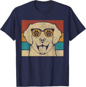 Dog Lover Owner Pet Outfit Animal Vintage Labrador Retriever Women Kids T-Shirt - T-Shirt | Navy