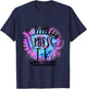 Kids Little Miss T K Toddler Girls Tie Dye First Day of TK T-Shirt - T-Shirt | Navy
