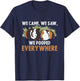 We Came We Saw We Pooped Everywhere Wheek Cavy Guinea Pig T-Shirt - T-Shirt | Navy