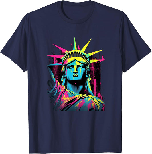 Statue Of Liberty in New York NYC T-Shirt - T-Shirt | Navy