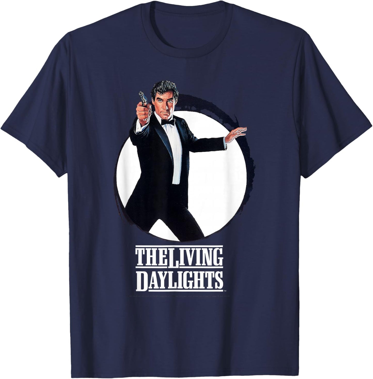Official James Bond 007 The Living Daylights T-Shirt - T-Shirt | Navy