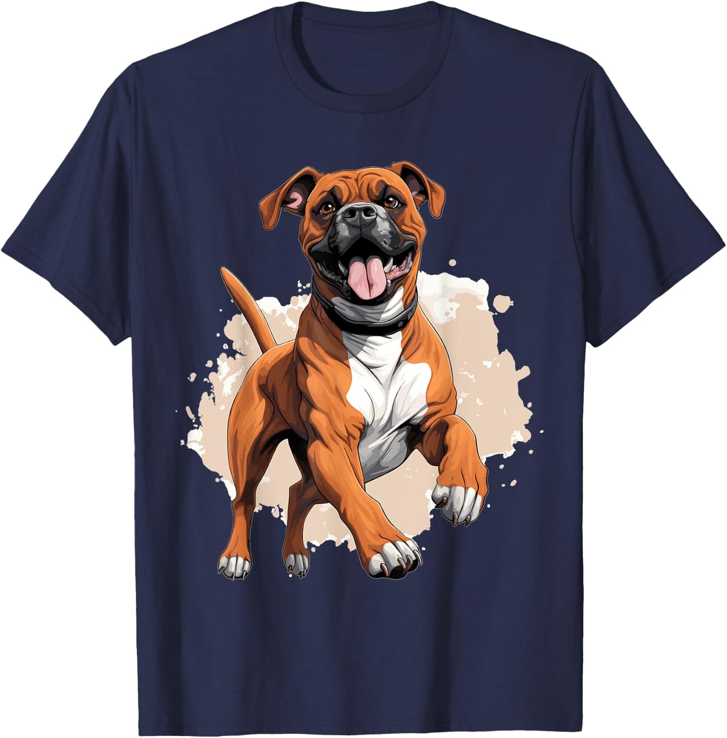 Boxer Dog Breed Pet - Cute Graphic T-Shirt - T-Shirt | Navy