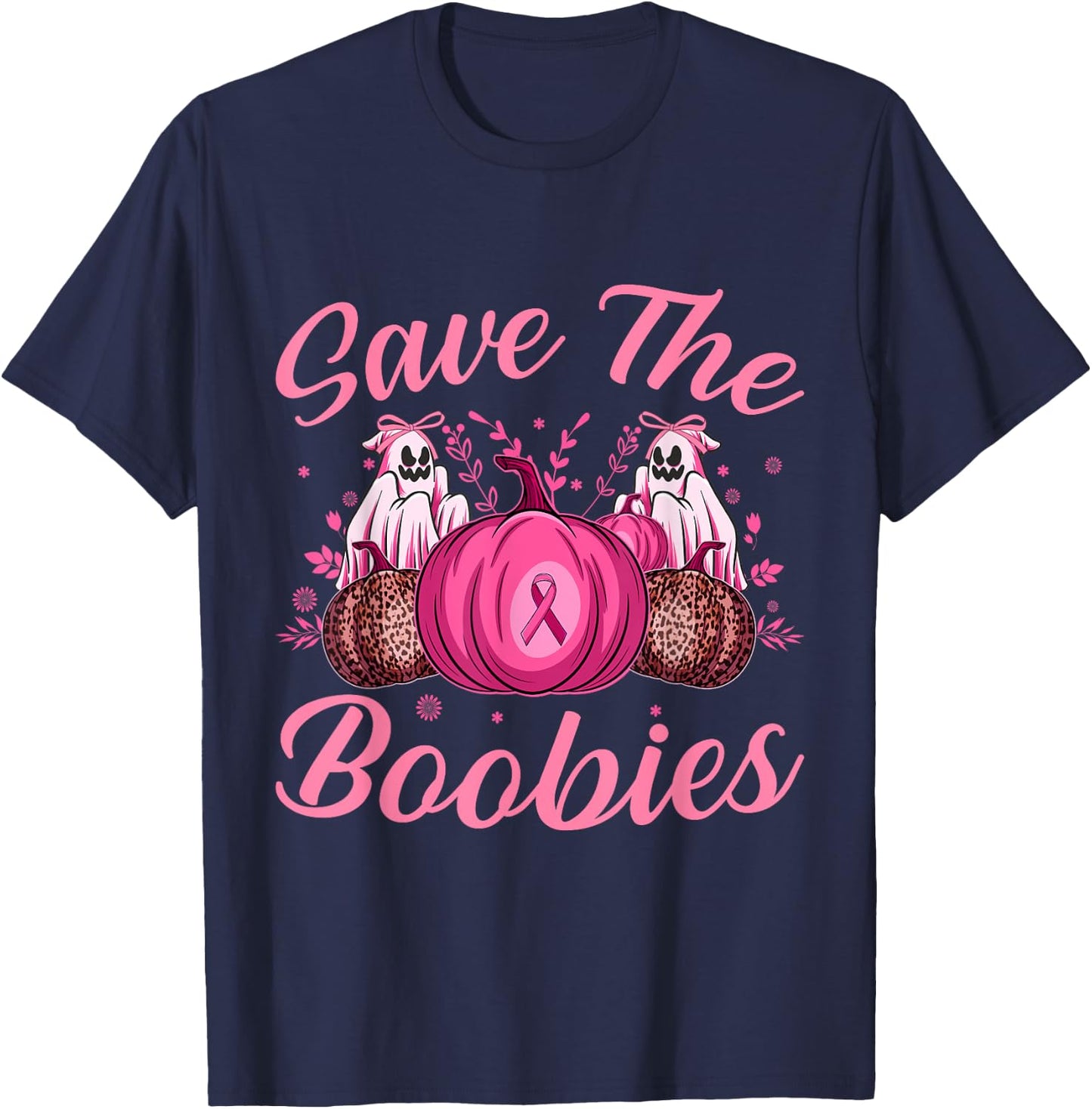 Save the Boobies T-Shirt - T-Shirt | Navy