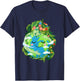 Cute Green Mother Gaia Save Our Planet Earth Day Women Girl T-Shirt - T-Shirt | Navy