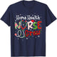 Home Health Christmas Nurse Crew Nursing Christmas Pattern T-Shirt - T-Shirt | Navy