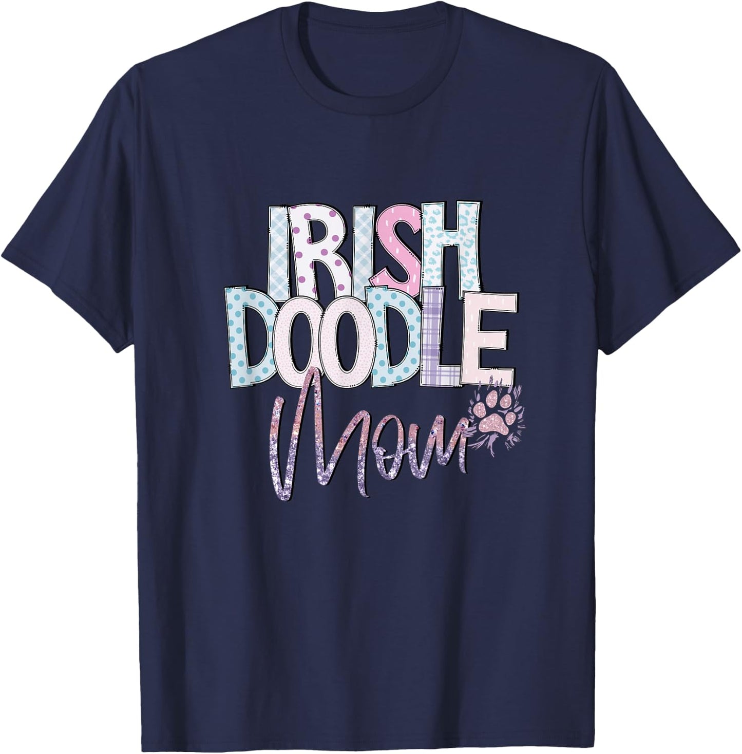 Irish Doodle Mom T-Shirt - T-Shirt | Navy