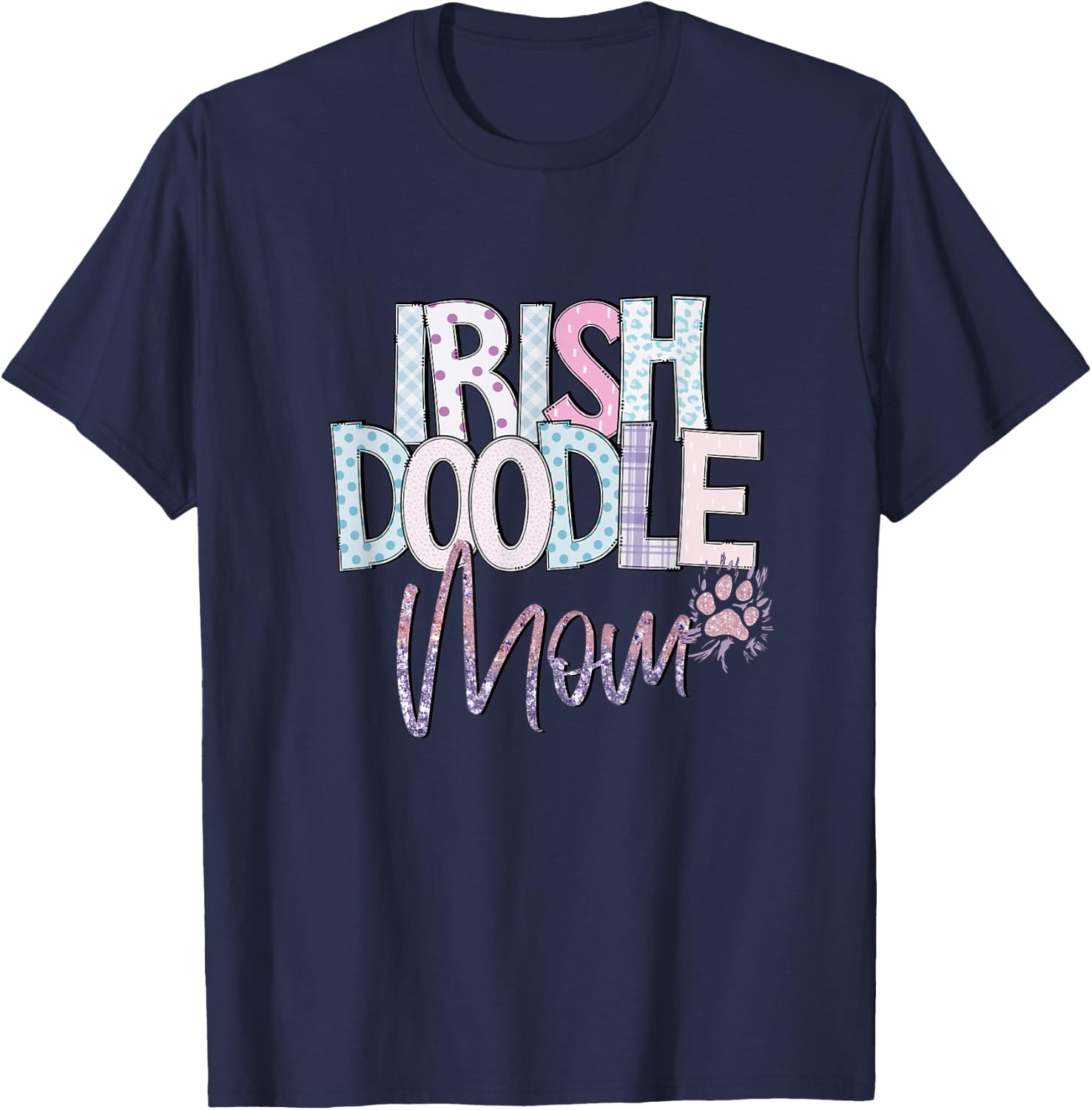 Irish Doodle Mom T-Shirt - T-Shirt | Navy