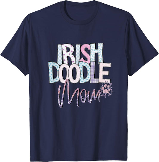 Irish Doodle Mom T-Shirt - T-Shirt | Navy