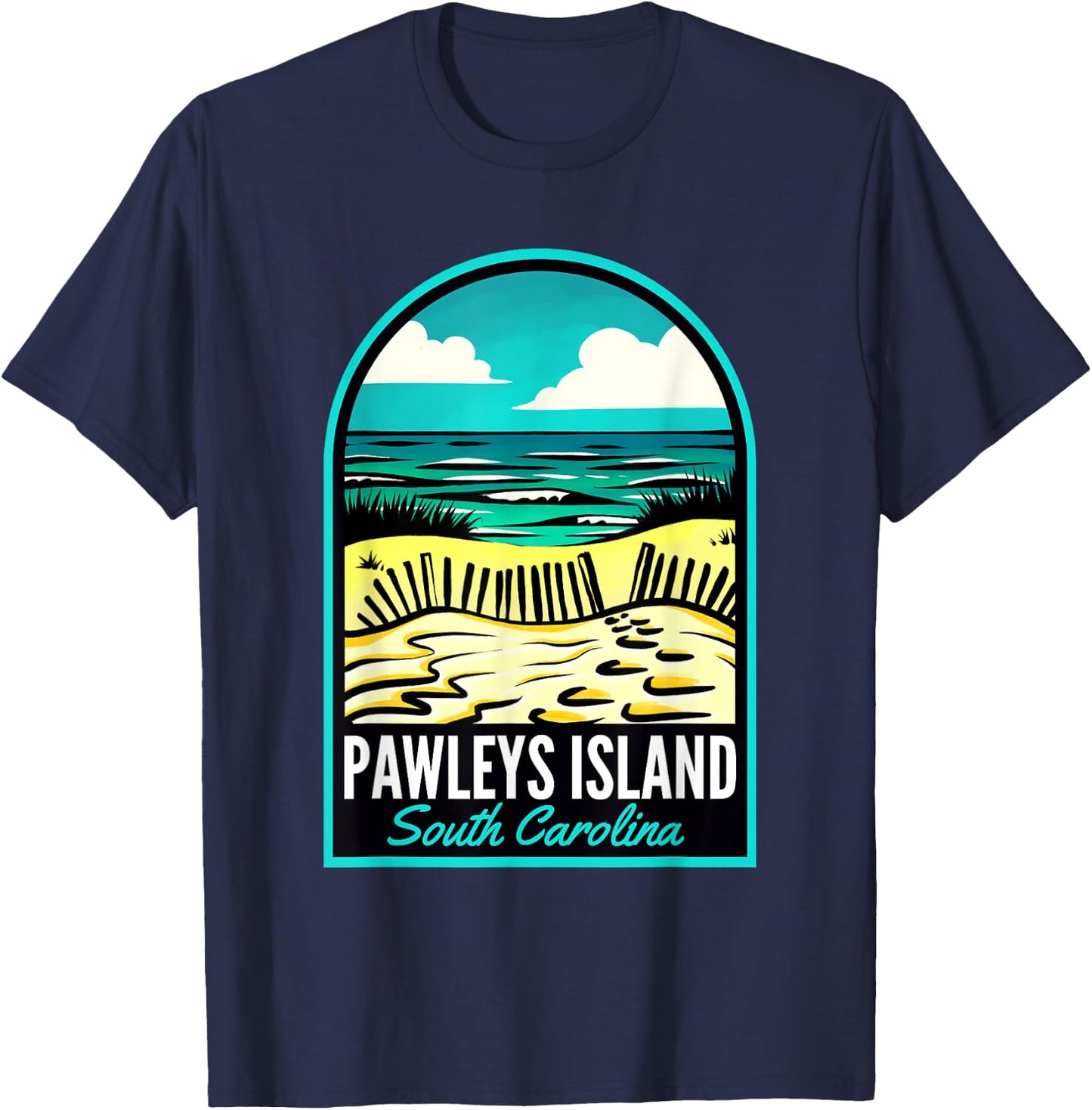 Pawleys Island SC Vintage T-Shirt - T-Shirt | Navy