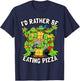 I'd Rather Be Eating Pizza TMNT T-Shirt - T-Shirt | Navy