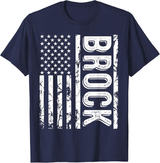 Brock Last Name Funny Surname Team Brock Family Reunion T-Shirt - T-Shirt | Navy