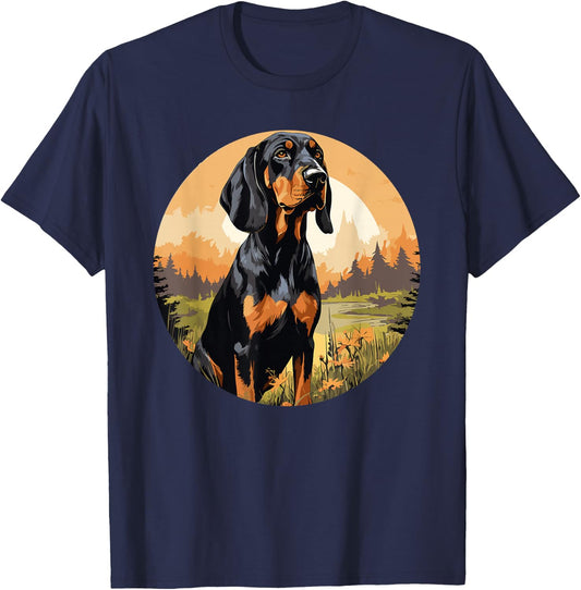 Black and Tan Coonhound Dog Black and Tan Coonhound T-Shirt - T-Shirt | Navy