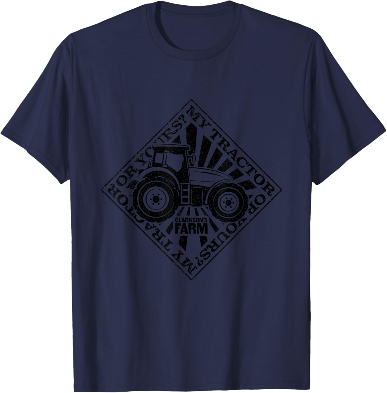 Clarkson's Farm - My Tractor or Yours - Black Logo T-Shirt - T-Shirt | Navy
