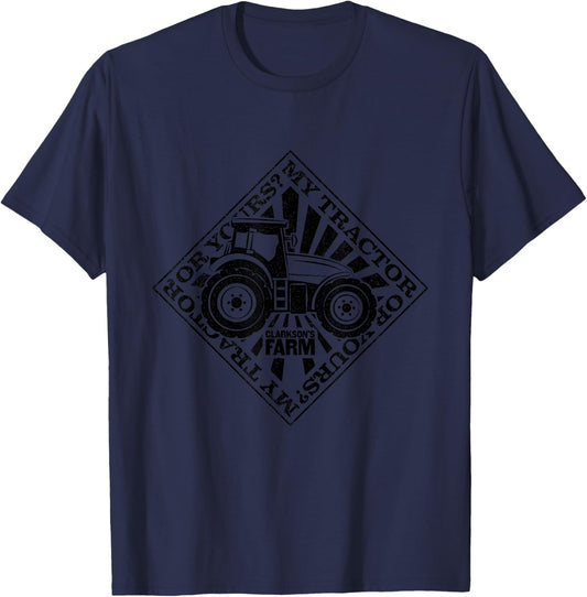 Clarkson's Farm - My Tractor or Yours - Black Logo T-Shirt - T-Shirt | Navy
