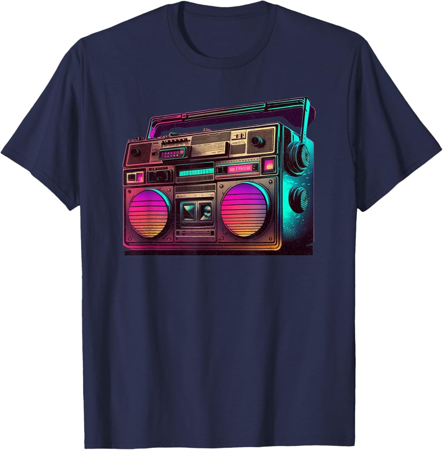 Retrowave Synthwave 80s Design For The Eighties Music Lovers T-Shirt - T-Shirt | Navy