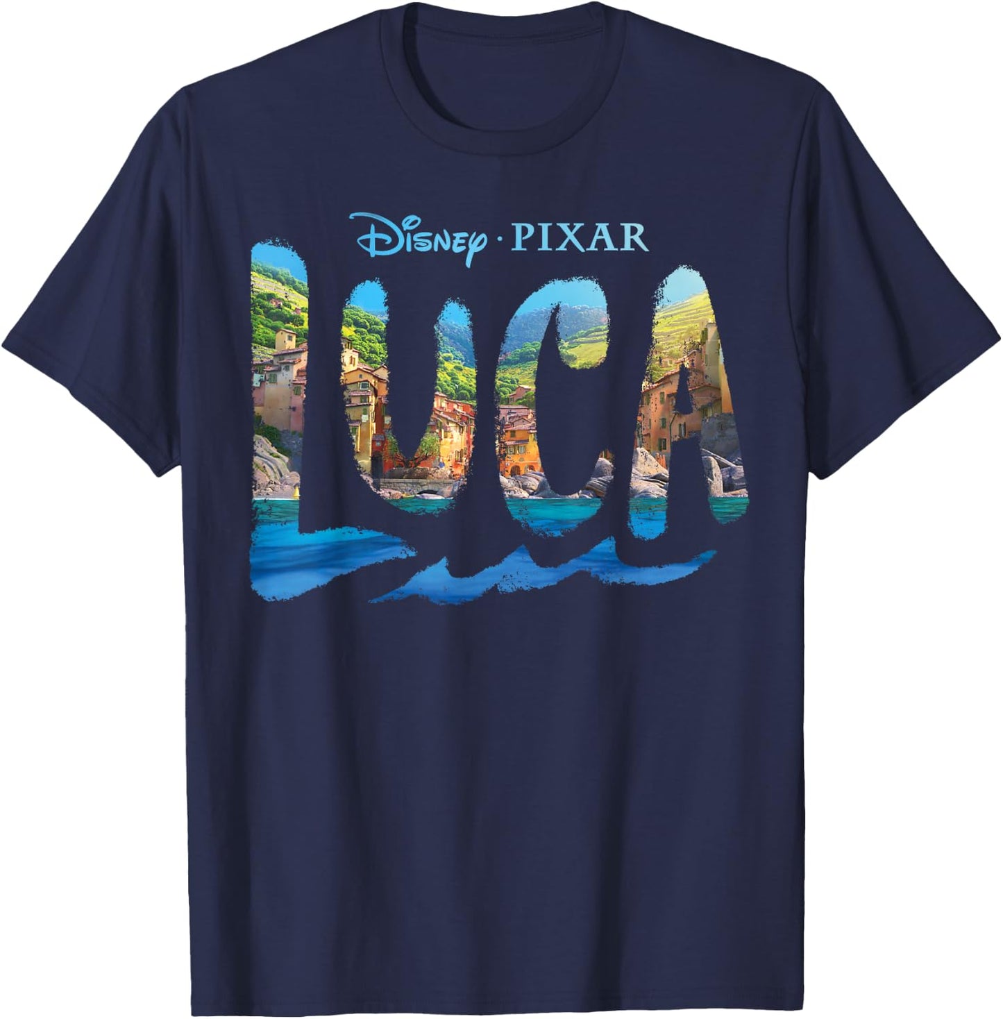 Disney and Pixar's Luca Movie Logo T-Shirt - T-Shirt | Navy