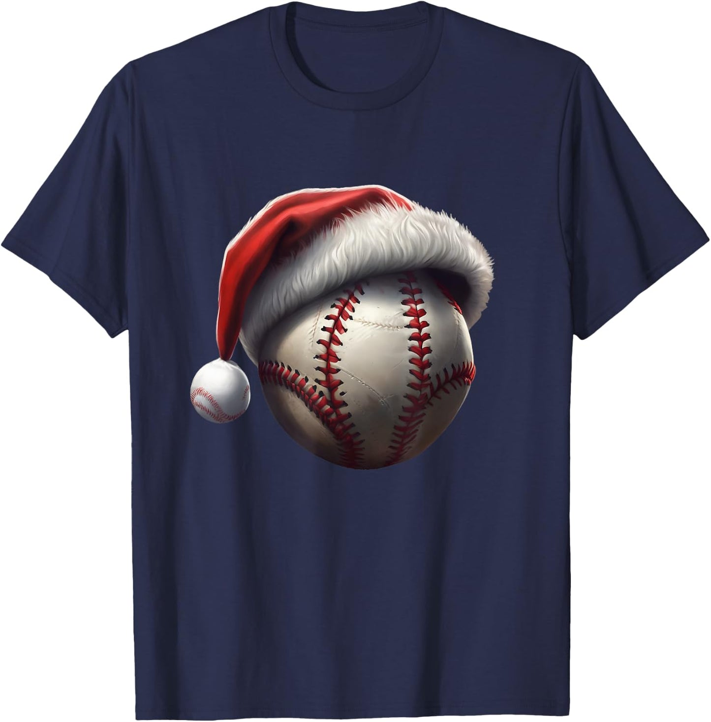 Christmas Baseball T-Shirt - T-Shirt | Navy