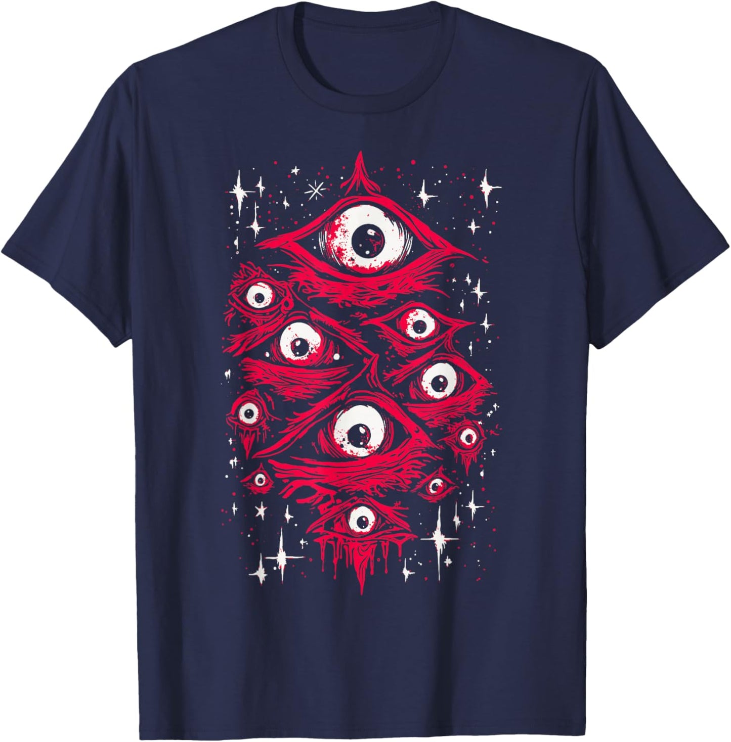 Harajuku Alt Clothing | Weirdcore Grunge Punk Emo Mall Goth T-Shirt - T-Shirt | Navy