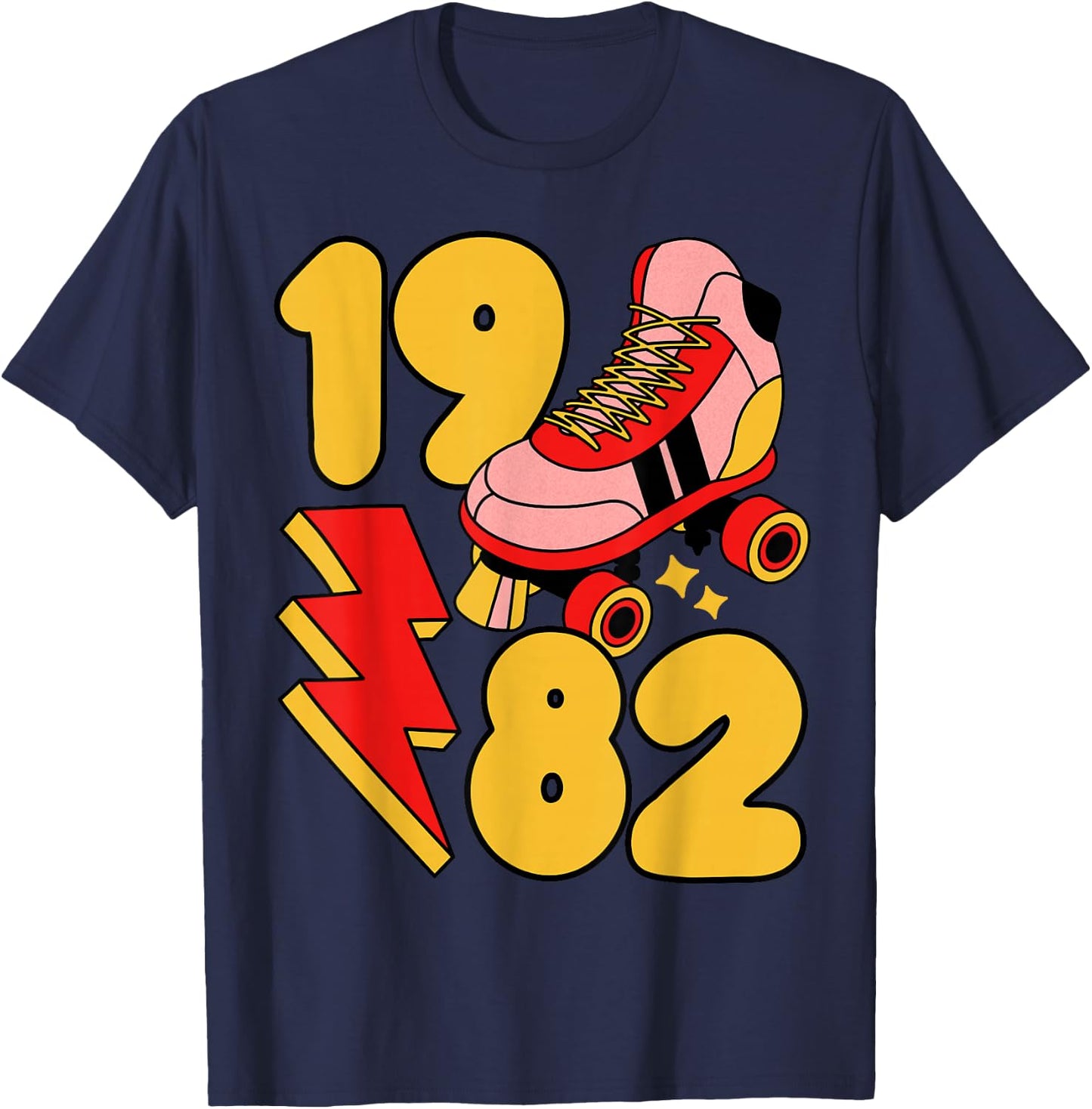1982 Retro Roller Skate Vintage 80s Nostalgia Collector T-Shirt - T-Shirt | Navy