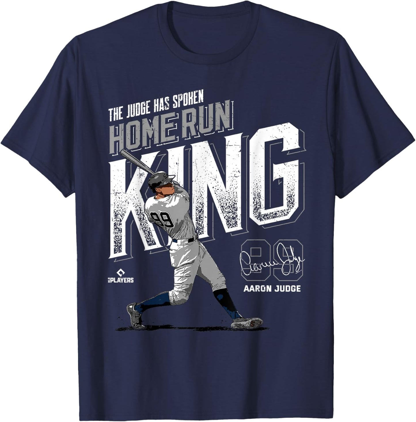 Home Run King Aaron Judge New York MLBPA T-Shirt - T-Shirt | Navy