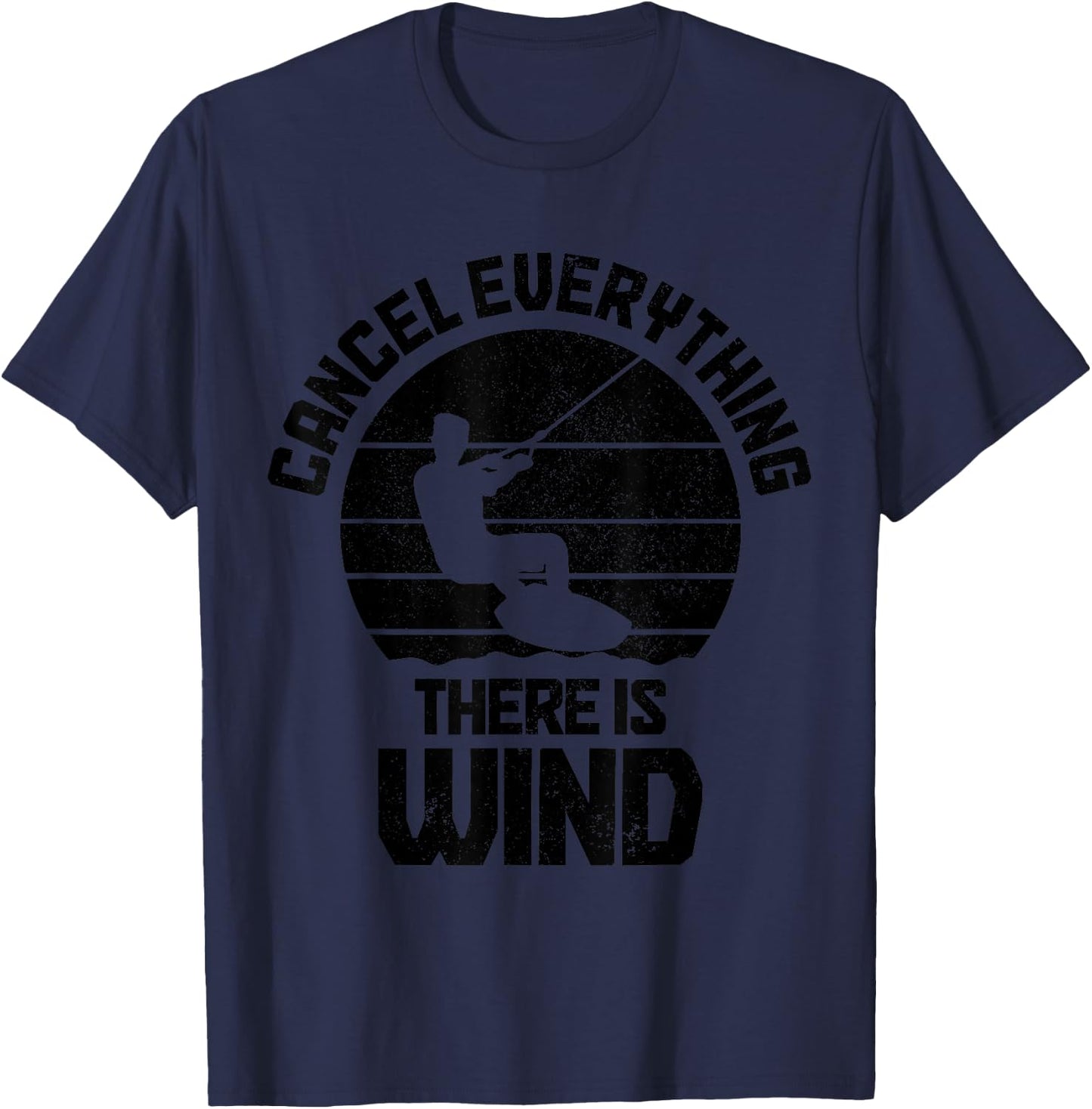 Kitesurfing Kiteboarding Kitesurf Kiteboarder Wind Surfer T-Shirt - T-Shirt | Navy