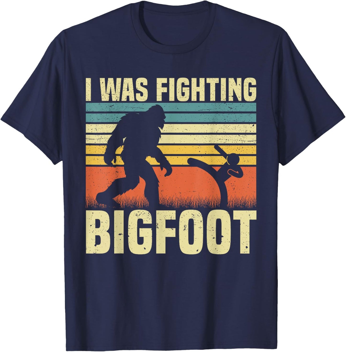 I Was Fighting Bigfoot PWD Funny Broken Leg Arm Wheelchair T-Shirt - T-Shirt | Navy