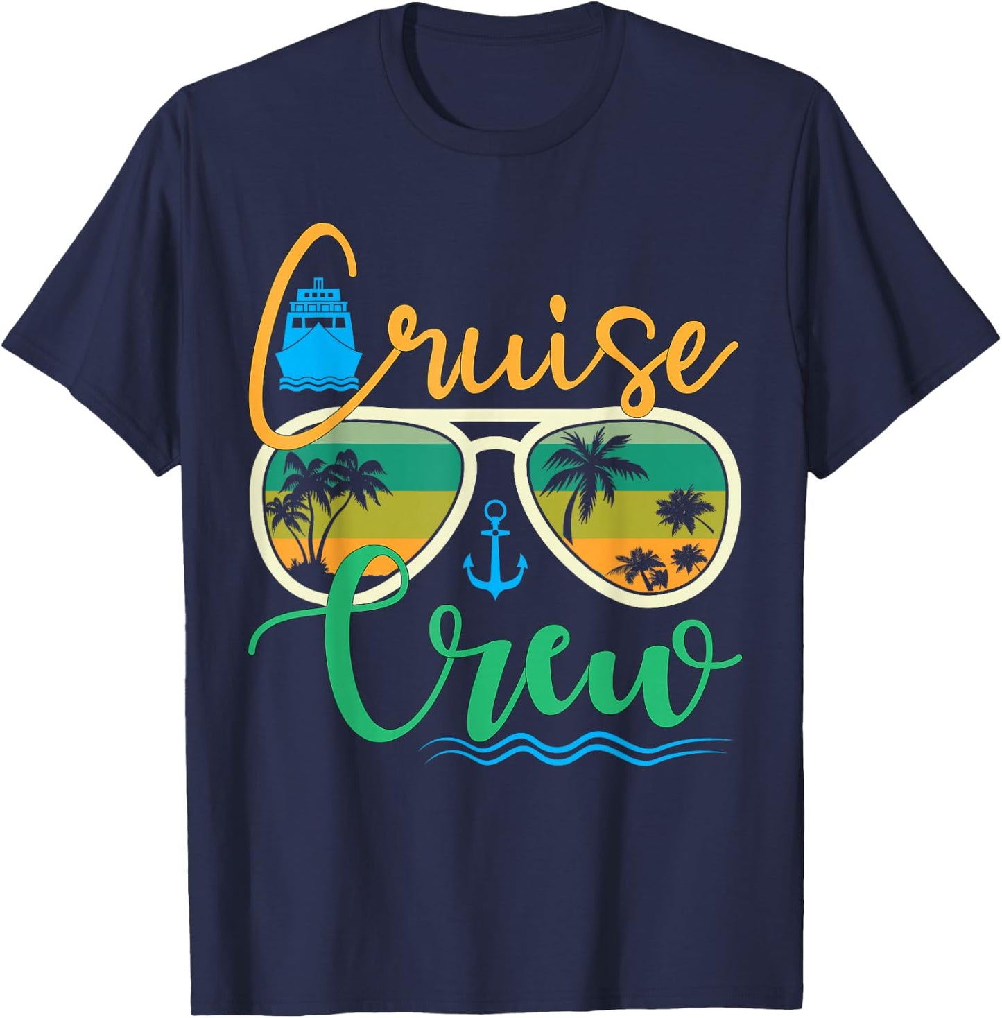 Cruise Crew 2025 Family Vacation Beach Matching Groupe T-Shirt - T-Shirt | Navy