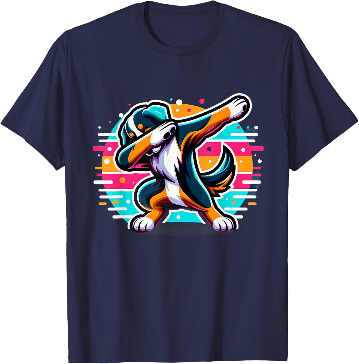 Dabbing Entlebucher Mountain Dog T-Shirt - T-Shirt | Navy
