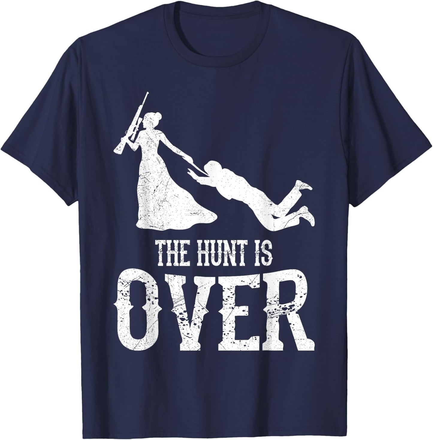 Men's Hunting Wedding Hen Party Bride T-Shirt - T-Shirt | Navy