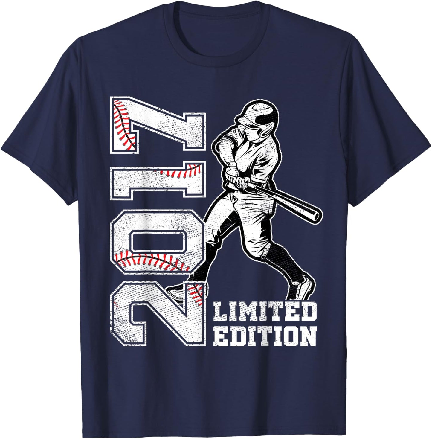 8th Birthday Baseball Limited Edition 2017 8 Years Old T-Shirt - T-Shirt | Navy