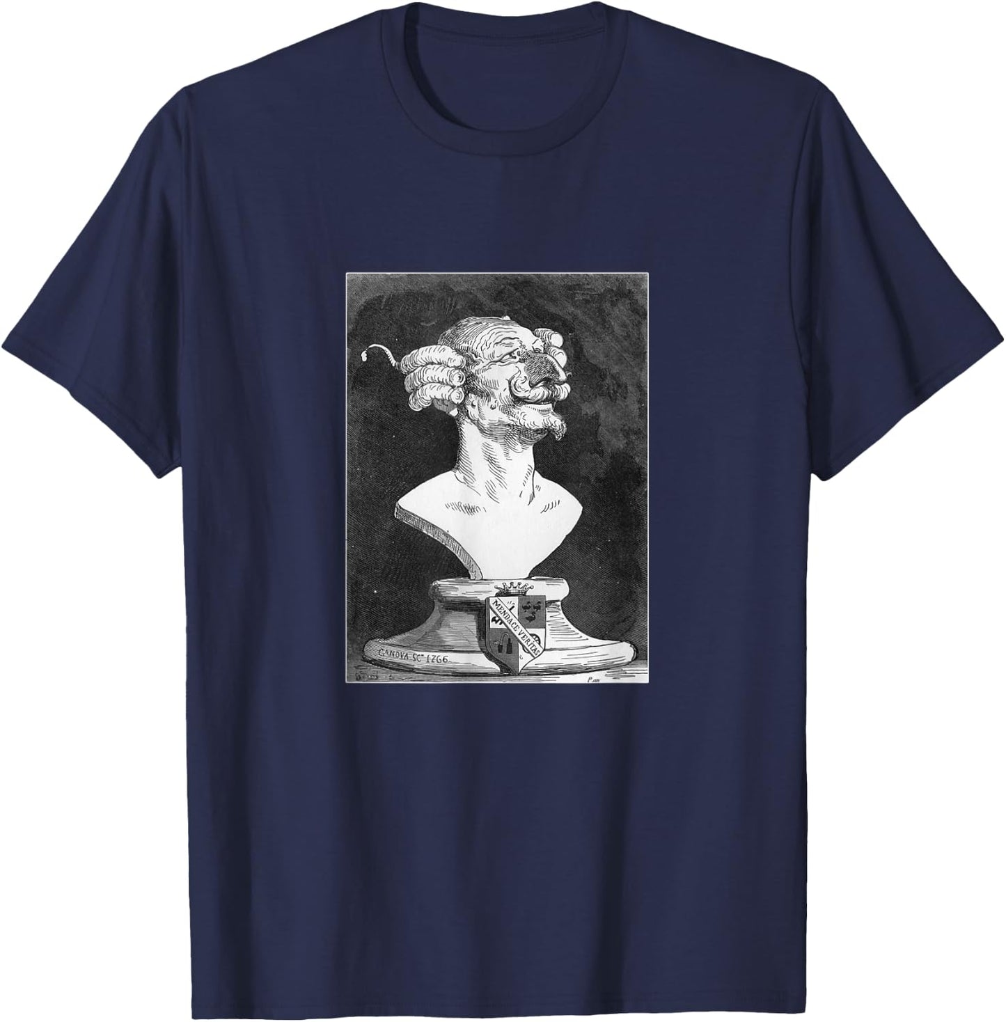 Gustave Doré Baron Von Munchausen "The Baron” Retro Art T-Shirt - T-Shirt | Navy